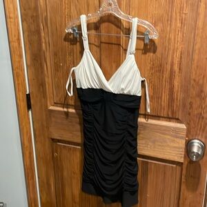 Taboo white and black cocktail dress